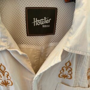 Howler Brothers Guayabera Shirt Size Large Riverbed Oxford Shirt